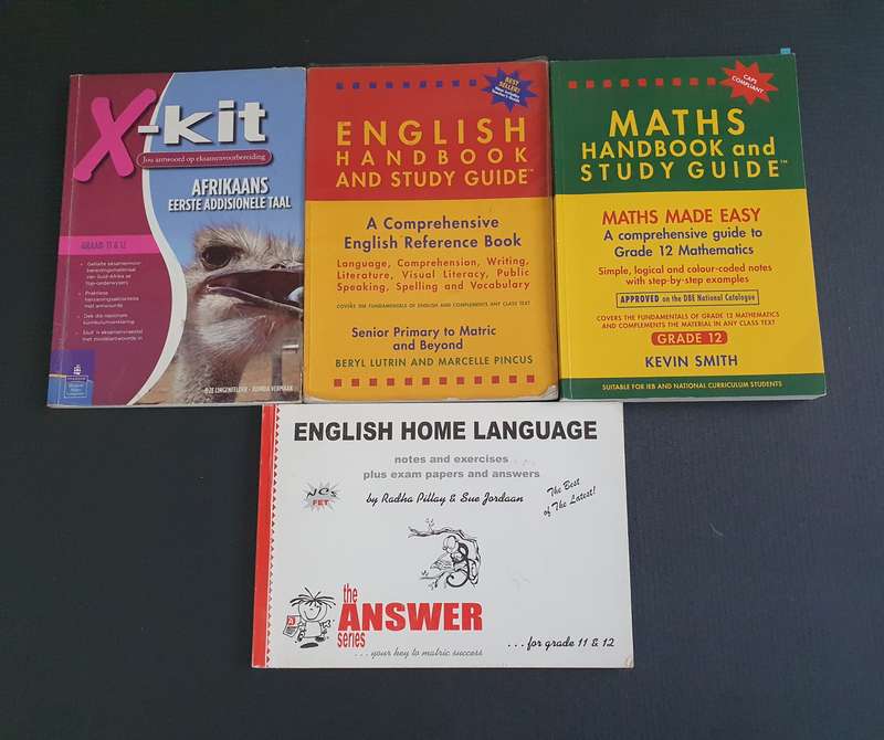 Afrikaans , English & Math 4x Text Books