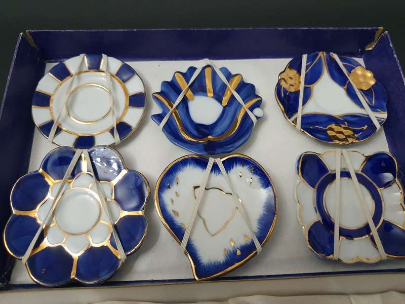 Vintage Original The Golden Blu Collection Duca of Bavaria Mini Tea Set