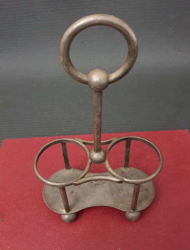 Antique Gladwin Sheffield Embassi Hard Soldered Condiment Metal Stand Made in England for South Afri