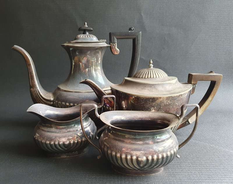 Vintage Silverplated EPNS Coffee & Tea Pots, Milk Jugs, Sugar Bowls & Jug Set