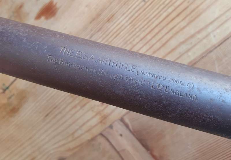 Antique "TheBirminghamSmallArms" BSA Air Rifle Improved Model D England ( Working )