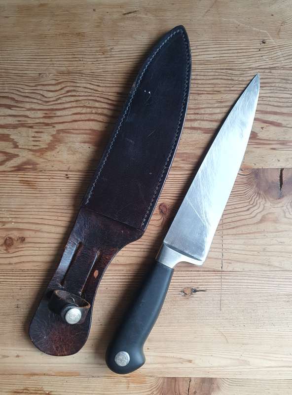 Wusthof Silverpoint Chef Knife in Leather Sheath