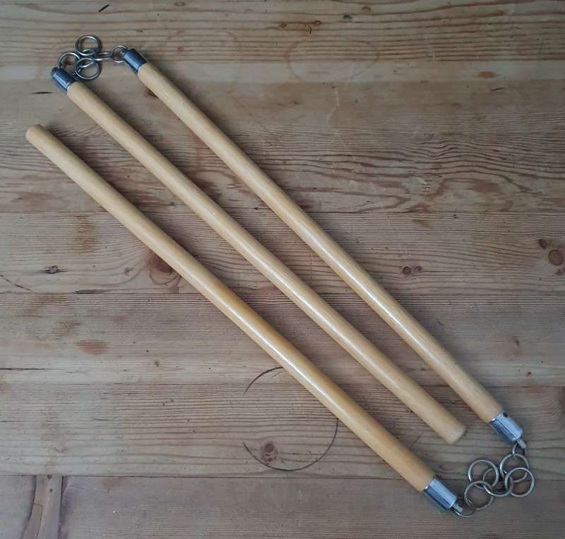 Wooden & Metal Long Nunchucks