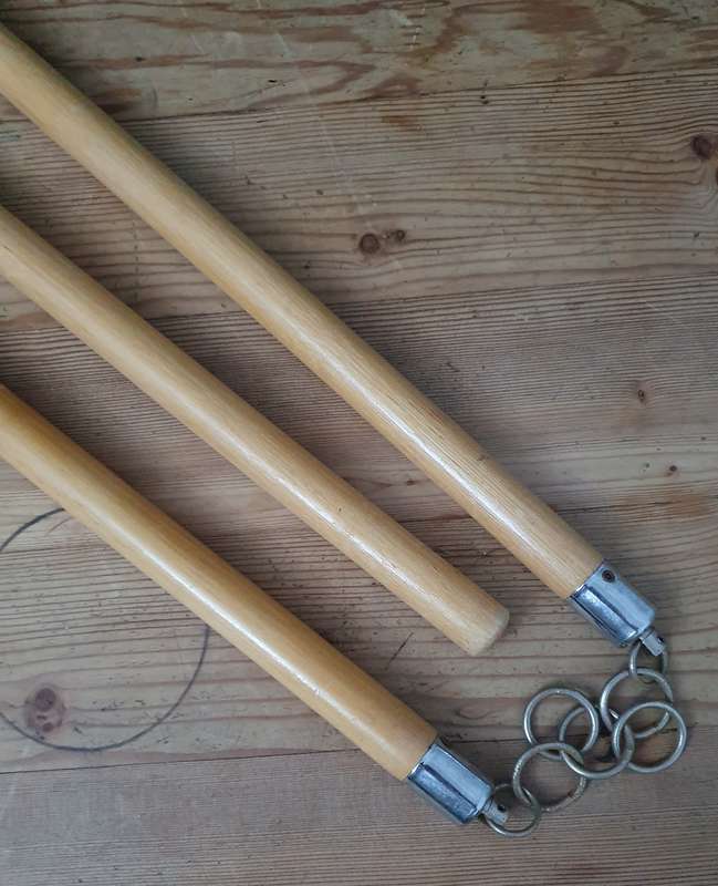 Wooden & Metal Long Nunchucks