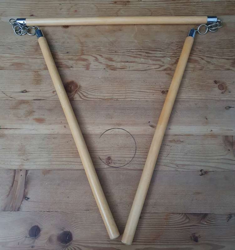Wooden & Metal Long Nunchucks