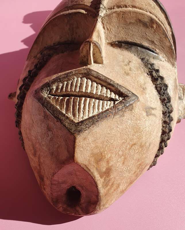 Vintage Congolese Chokwe Bantu Tribal Ancestor Spiritual Mask