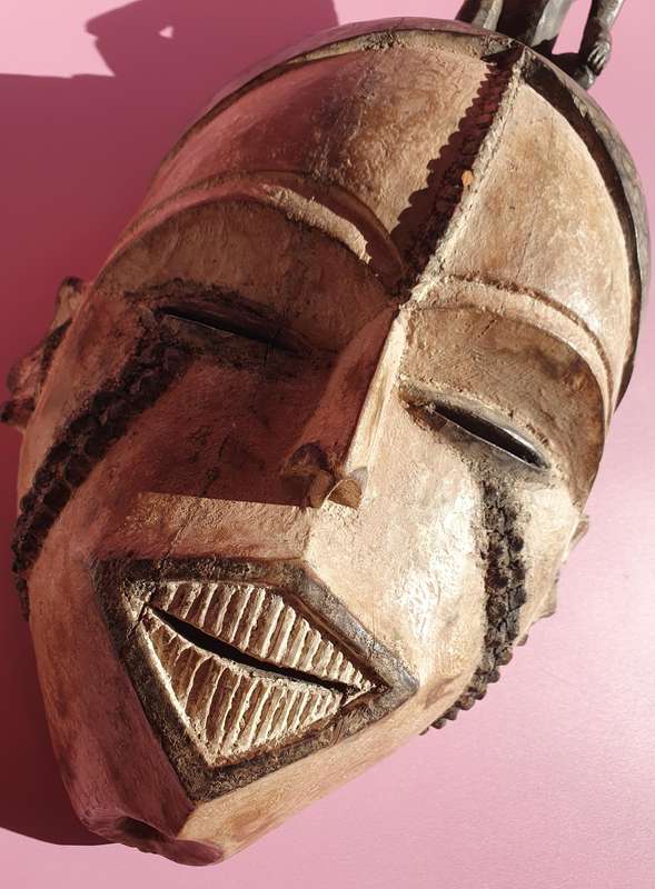 Vintage Congolese Chokwe Bantu Tribal Ancestor Spiritual Mask