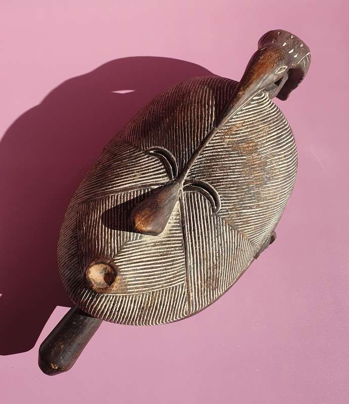 Vintage Congolese Tribal Kifwebe Songye Masculine Spiritual Warrior Mask