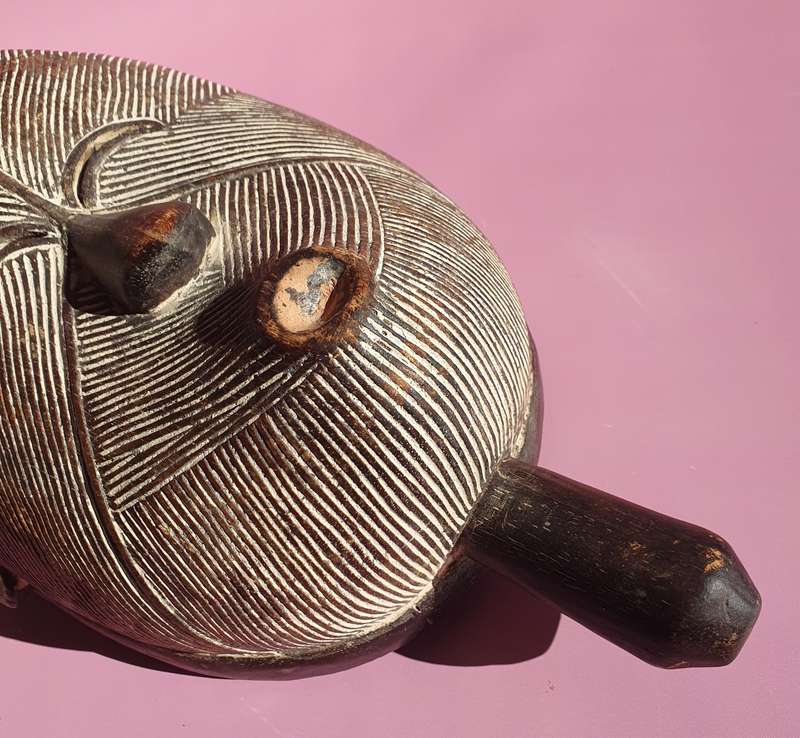 Vintage Congolese Tribal Kifwebe Songye Masculine Spiritual Warrior Mask