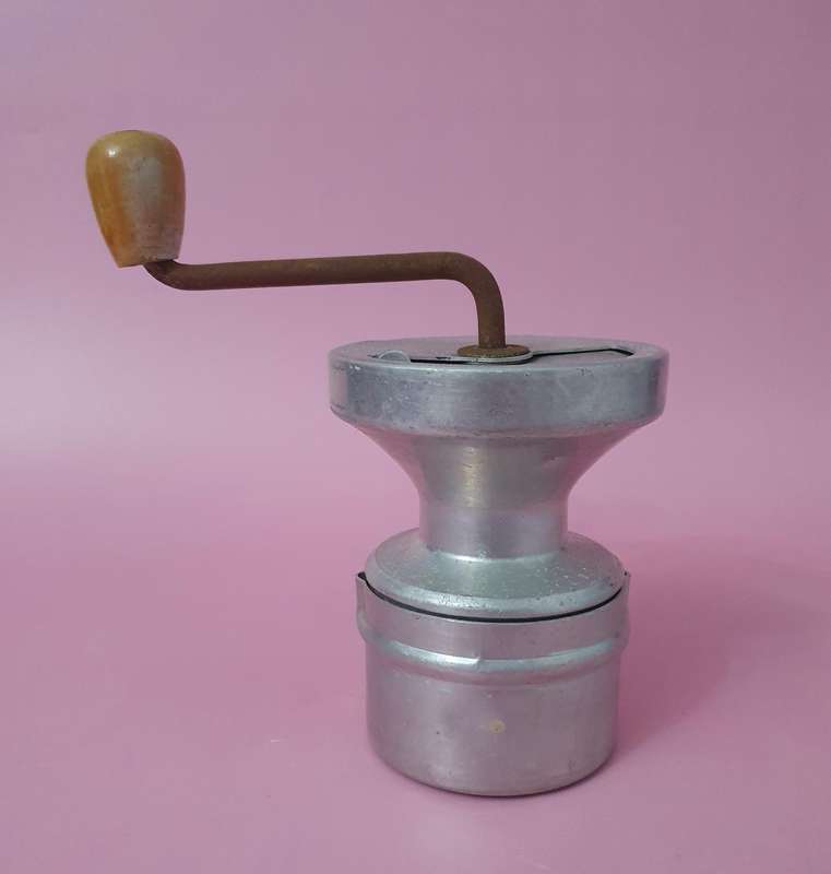 Vintage Aluminium Camping Coffee Grinder