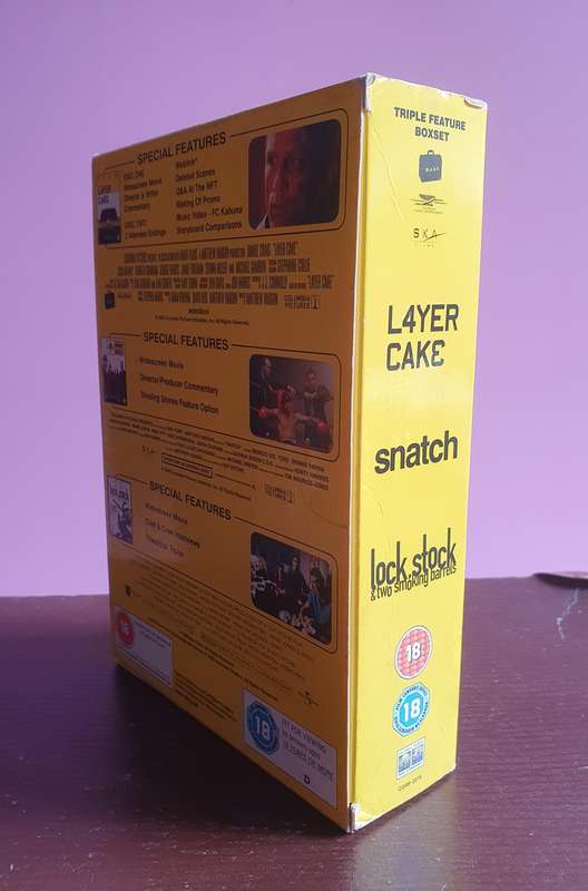 Triple Feature DVD Boxset Layer Cake, Snatch, and Lock, Stock and Two Smoking Barrels ( Complete )