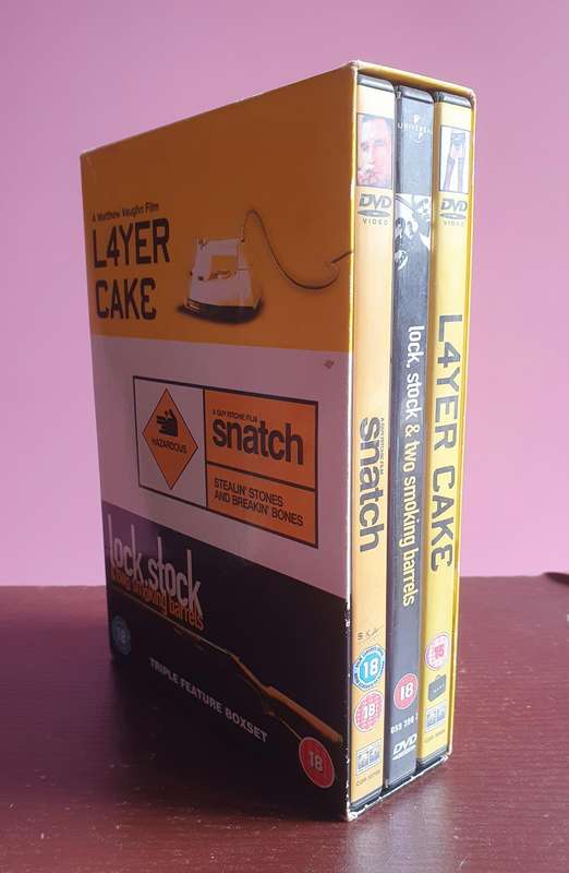 Triple Feature DVD Boxset Layer Cake, Snatch, and Lock, Stock and Two Smoking Barrels ( Complete )
