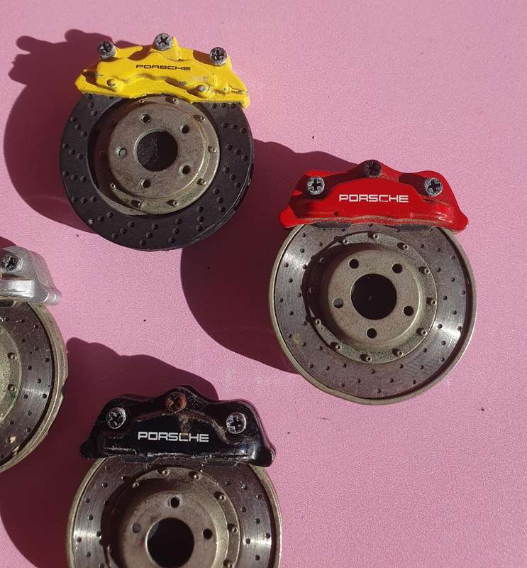 Porsche Brake Calipers Fridge Magnets 4x