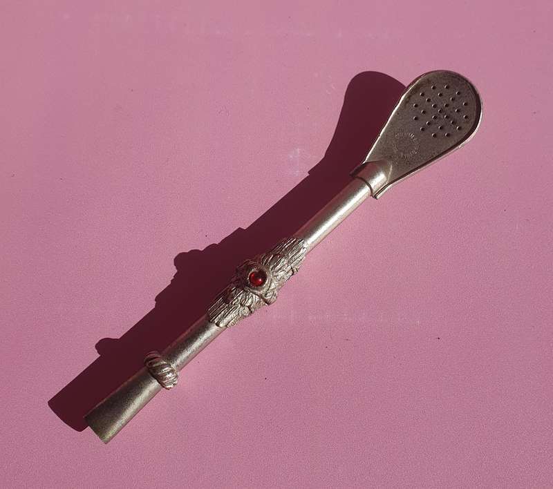 Vintage Arabic Metal Unique Tea Straw Spoon