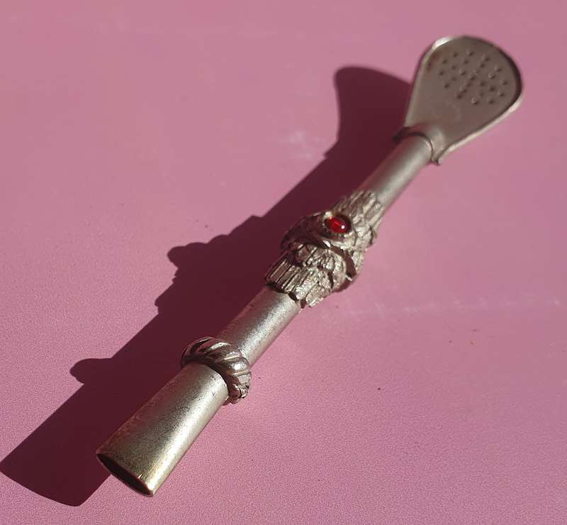 Vintage Arabic Metal Unique Tea Straw Spoon