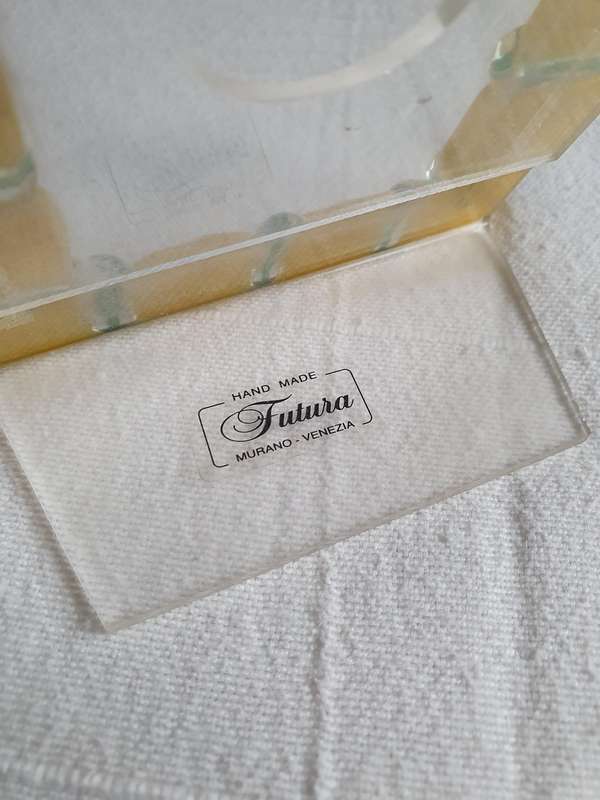 Vintage Futura Murano Venezian Hand Made Glass & Perspex Picture Frame   Made in Italy