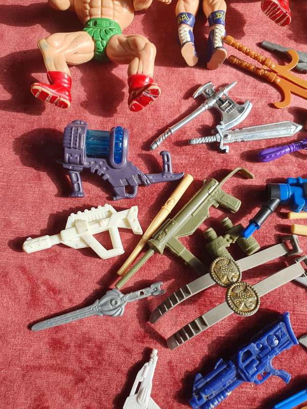 Vintage Toy Figurine + Attachments Bundle