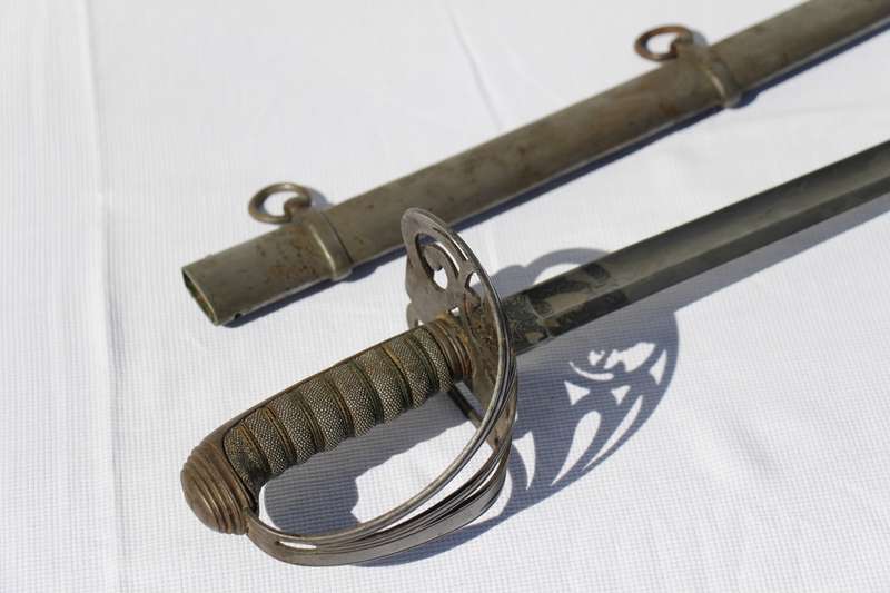Victorian Rifle Regiment Sword with steel hilt and fish skin grip