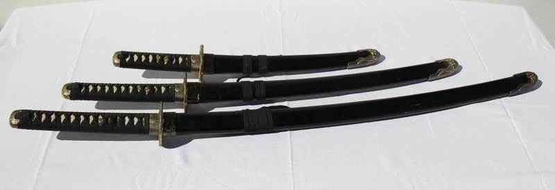 Japanese Samurai Blade in Sheath 3x Set