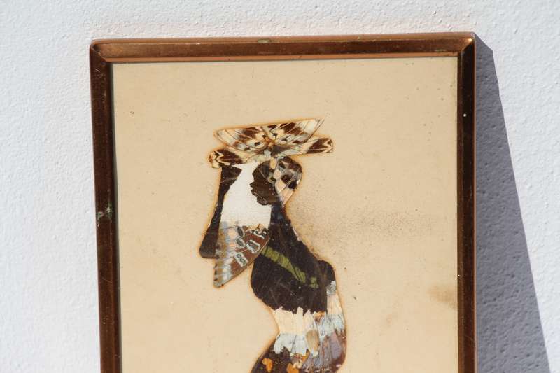 Vintage Mossel Mkumu Handcrafted Collage Made from real butterflies