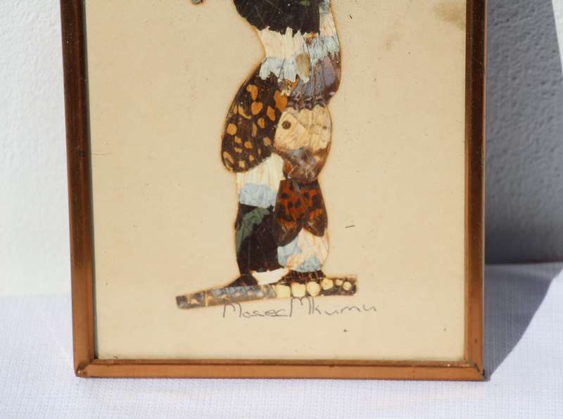 Vintage Mossel Mkumu Handcrafted Collage Made from real butterflies