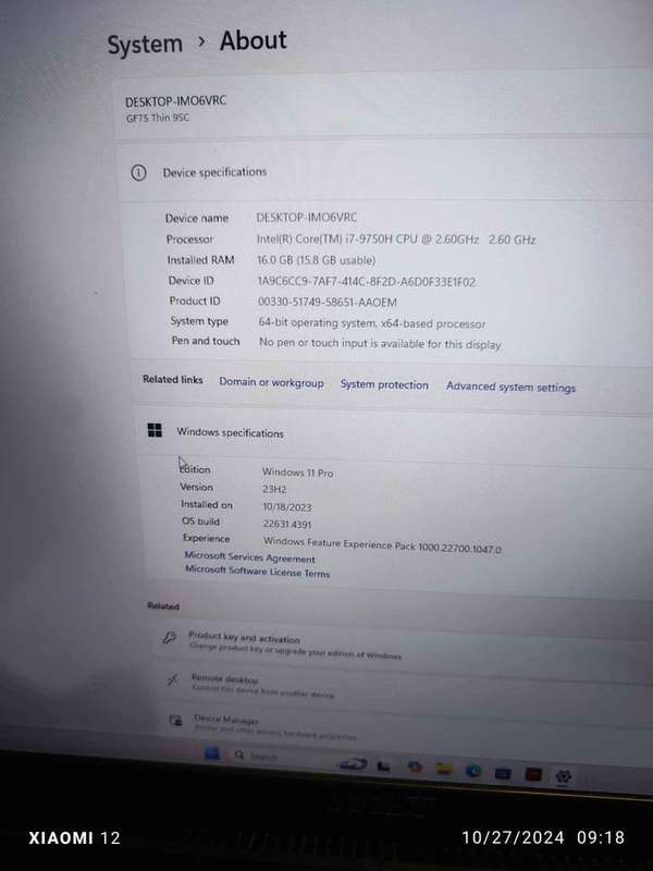 MSI GF75 THIN 9SC