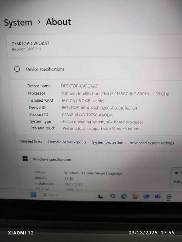 Touch Screen Dell Inspiron 14 - 5406 2-n-1 laptop | i7 11th gen | 16gb Ram + 512gb Ssd | mx330 2GB