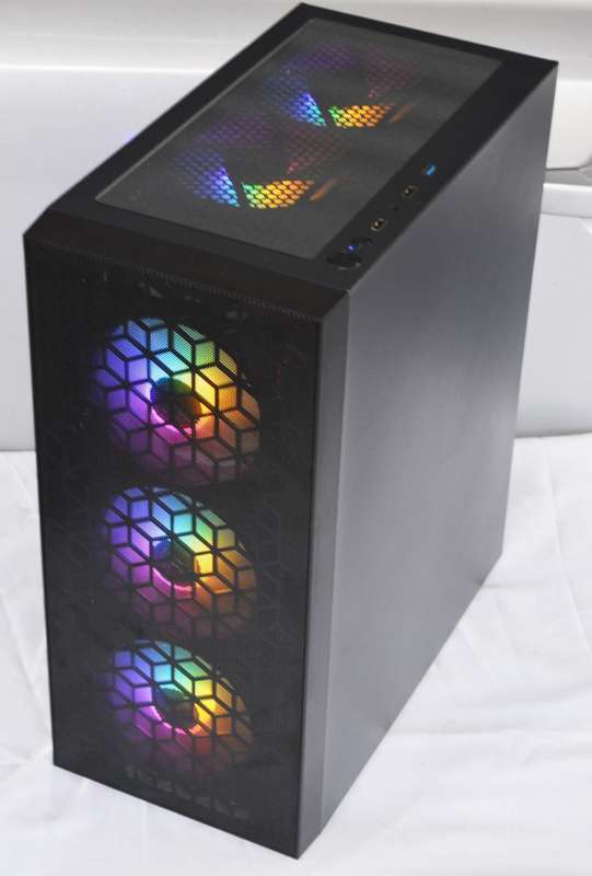 stylish desktop pc, 11th gen core i5, 16gb ram, 250gb ssd + 2tb hd, raidmax case, win 11 pro, etc