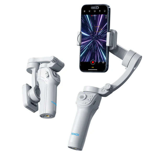 TOKQI M01 3-Axis Gimbal Phone Stabilizer with Tri-Pod.
