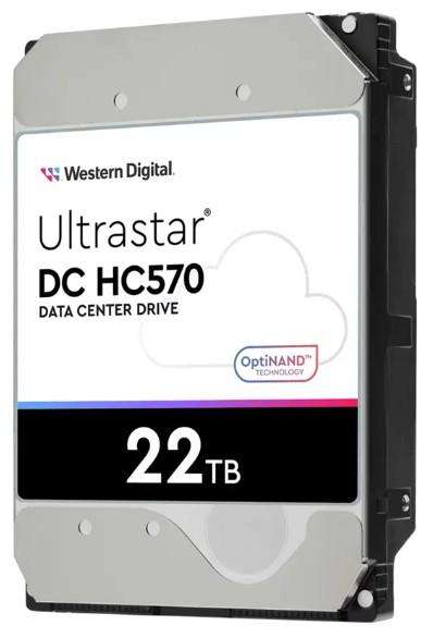 22TB WD Ultrastar DC, HC570, 3.5" LFF, SAS-3, 7200RPM, 512MB Cache, 12Gbs, 512e Hyperscale Cloud HDD