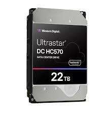 22TB WD Ultrastar DC, HC570, 3.5" LFF, SAS-3, 7200RPM, 512MB Cache, 12Gbs, 512e Hyperscale Cloud HDD