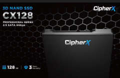 128GB CipherX, CX128 PRO 2.5", 3D NAND TLC, NANDXtend ECC Data Protect, SLC Caching, SATA-6Gbps SSD