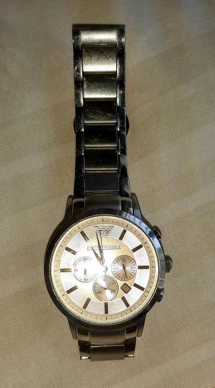 Emporio Armani AR-2447 Stainless Steel Watch with New Battery