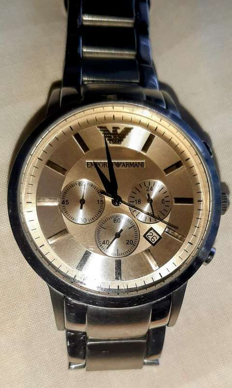 Emporio Armani AR-2447 Stainless Steel Watch with New Battery