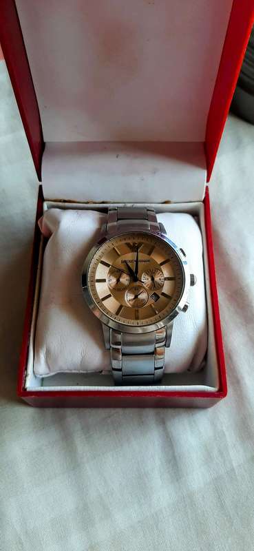Emporio Armani AR-2447 Stainless Steel Watch with New Battery
