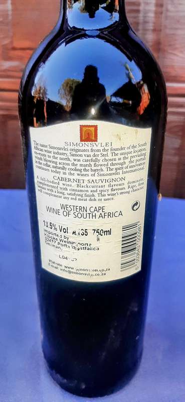 Simonsvlei Cabernet  Sauvignon 2003 Double medal award.