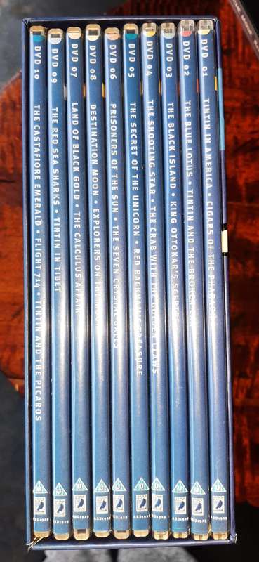 The adventures of Tintin 10 disc collectors dvd