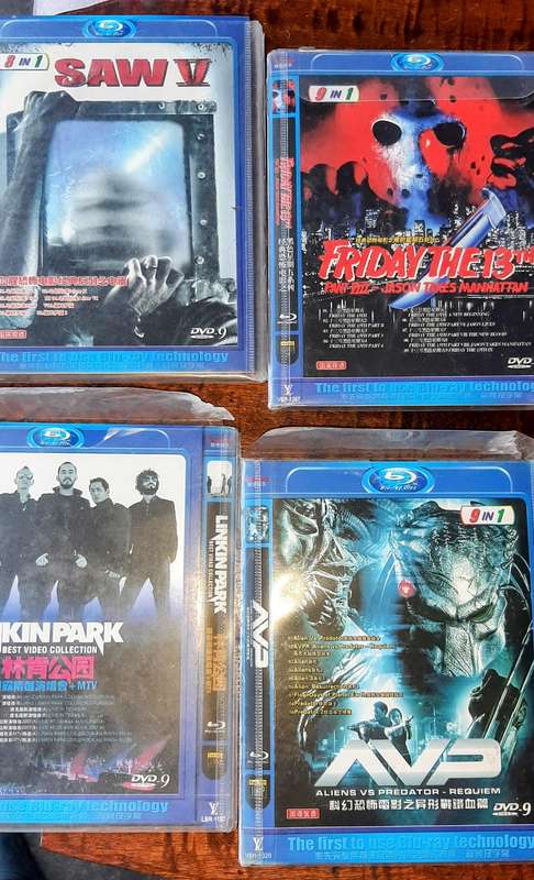 11 Blue Ray DVD Movies - 54 Movies and Music Videos