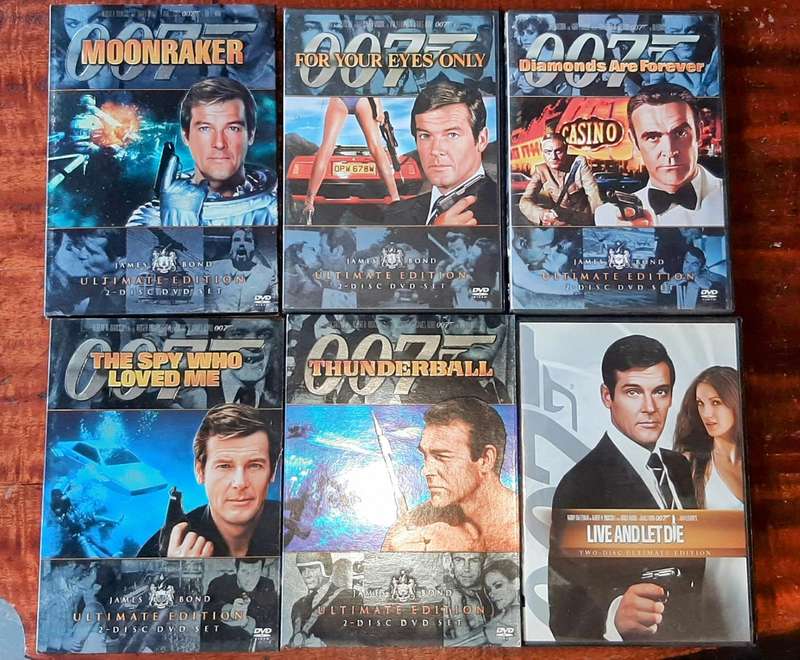 James Bond 007 set of 6 ultimate edition dvd's for one price