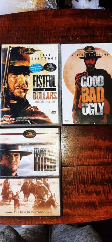 Clint Eastwood 5 dvd set.One price.