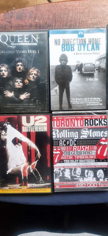 Collection of 7 musical collectable dvd and collectable movie dvd