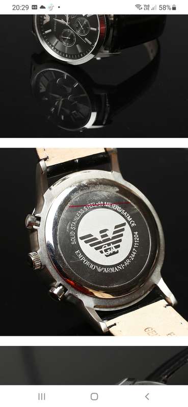 Emporio Armani AR-2447 Stainless Steel Watch with New Battery