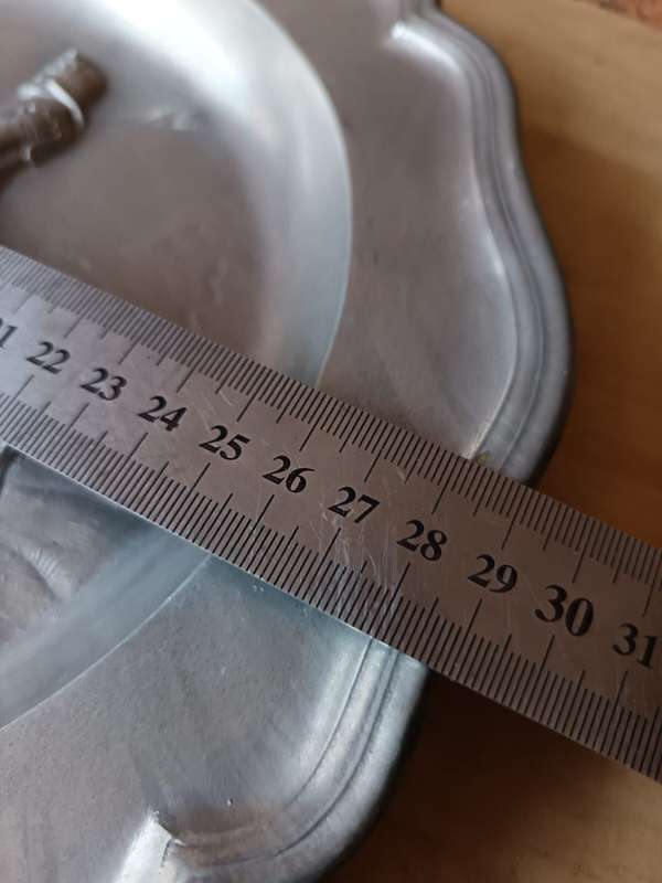 vintage pewter plate