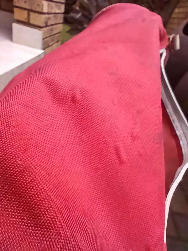 vintage red golf shag bag golf ball collecter