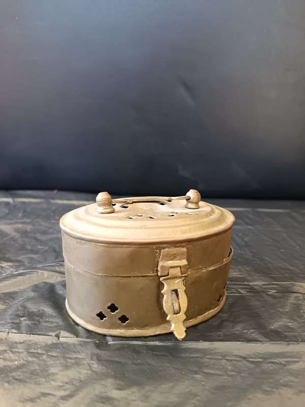 antique brass tinket box