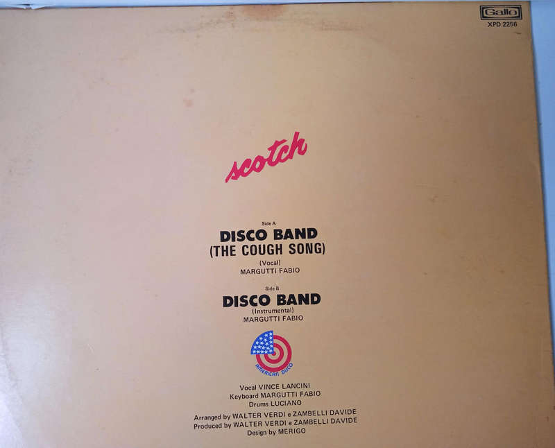 Scotch Disco Band  - The Cough Song LP Vinyl Record