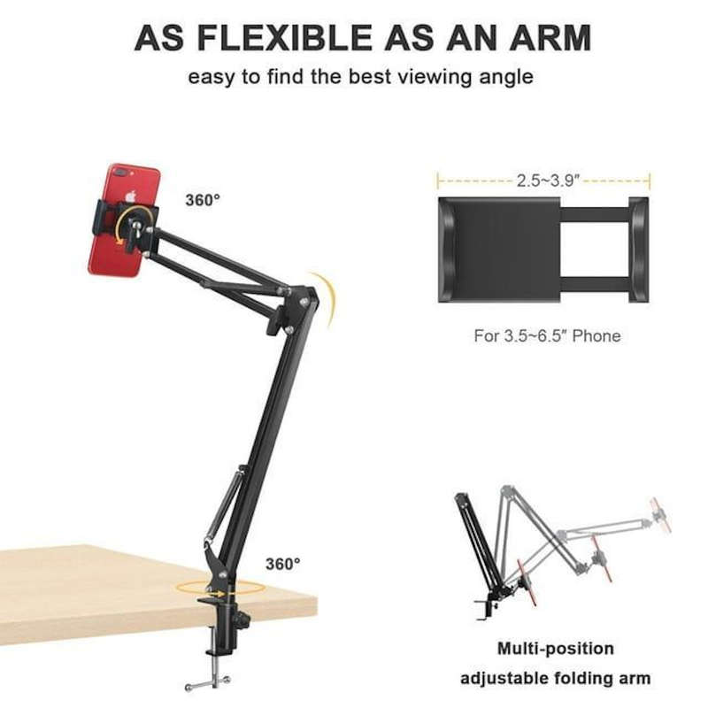 Adjustable Bracket for Phone, Tablet, Camera, Mic etc