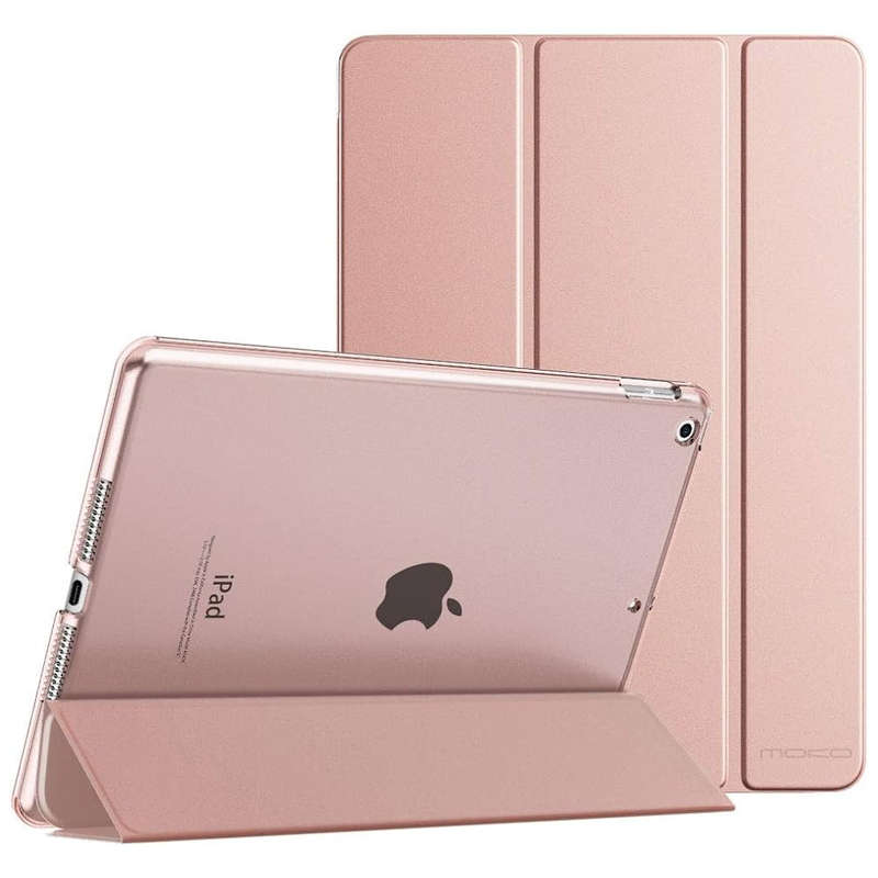 MTVN Technologies - Frosted Back Cover Protective Case with Stand for iPad 10.2inch - Pink