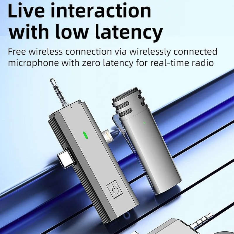 Noise-Reducing 3-in-1 Wireless Lavalier Microphone