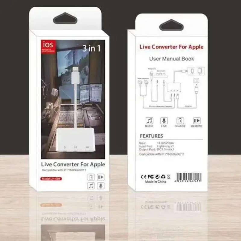 Live Streaming Adapter for iphone 7 8 X XS Xr 11 - (JH-099)